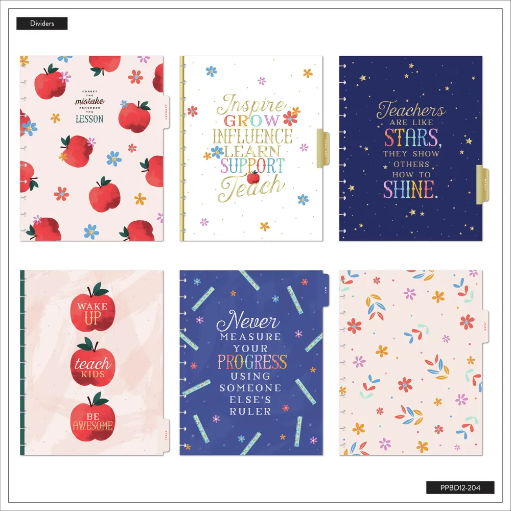 2024 Teach Love Inspire Teacher Happy Planner - Big Teacher Layout - 12 Months