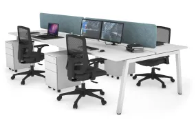 Quadro 4 Person Office Workstation [1200L x 700W]