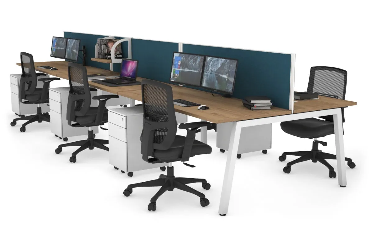 Quadro 6 Person Office Workstation [1200L x 700W]