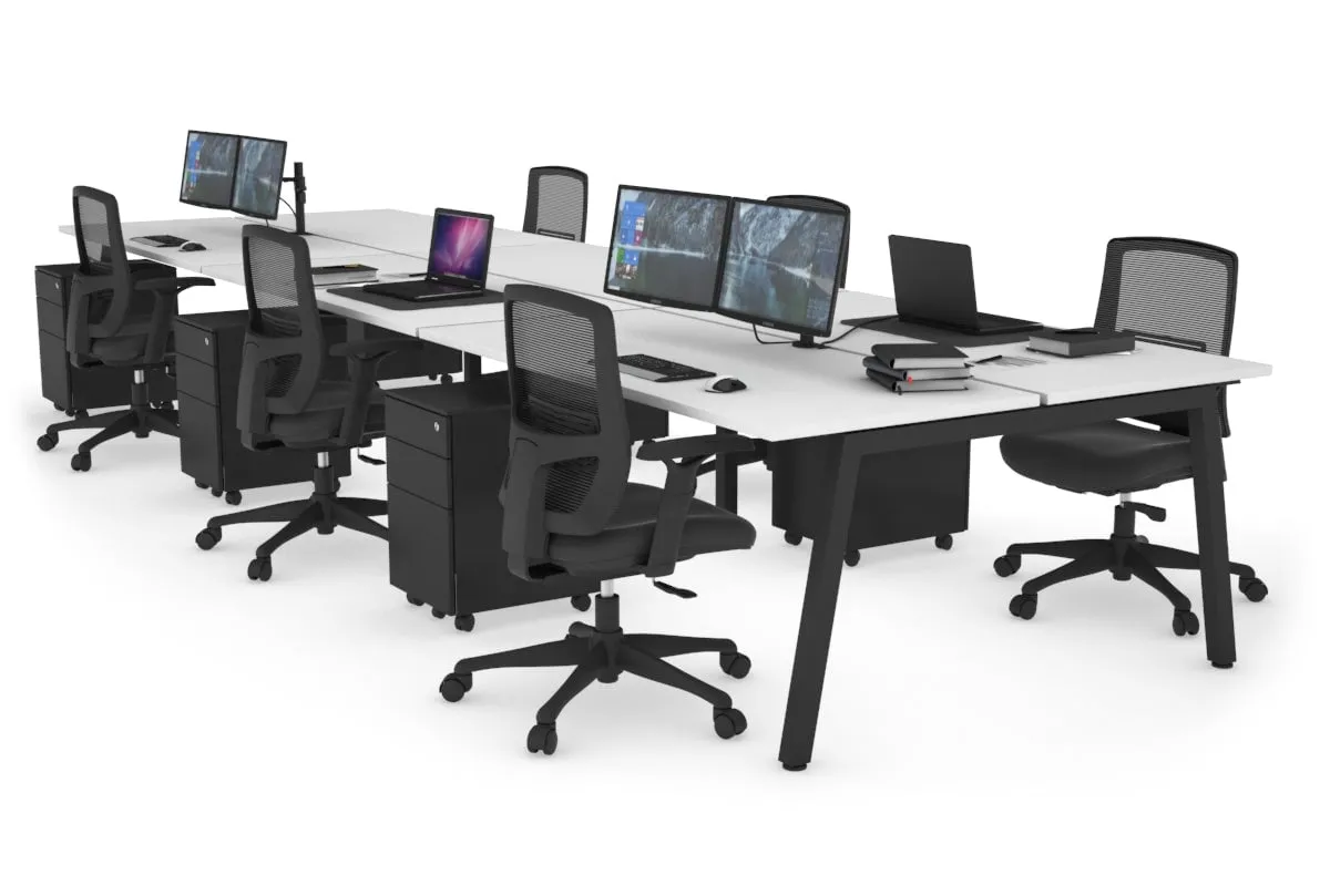 Quadro 6 Person Office Workstation [1200L x 700W]