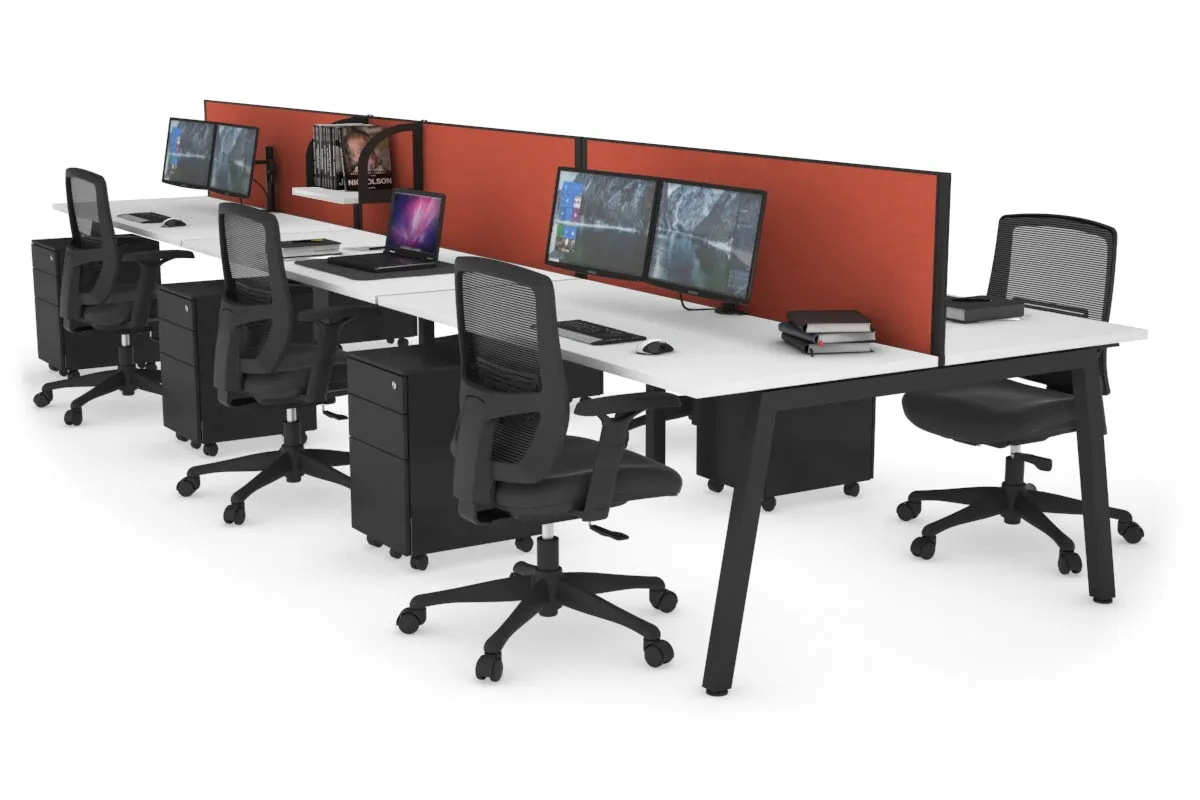 Quadro 6 Person Office Workstation [1200L x 700W]