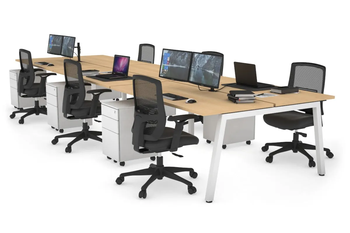 Quadro 6 Person Office Workstation [1200L x 700W]