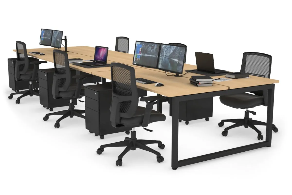 Quadro Loop Legs 6 Person Office Workstation [1400L x 700W]