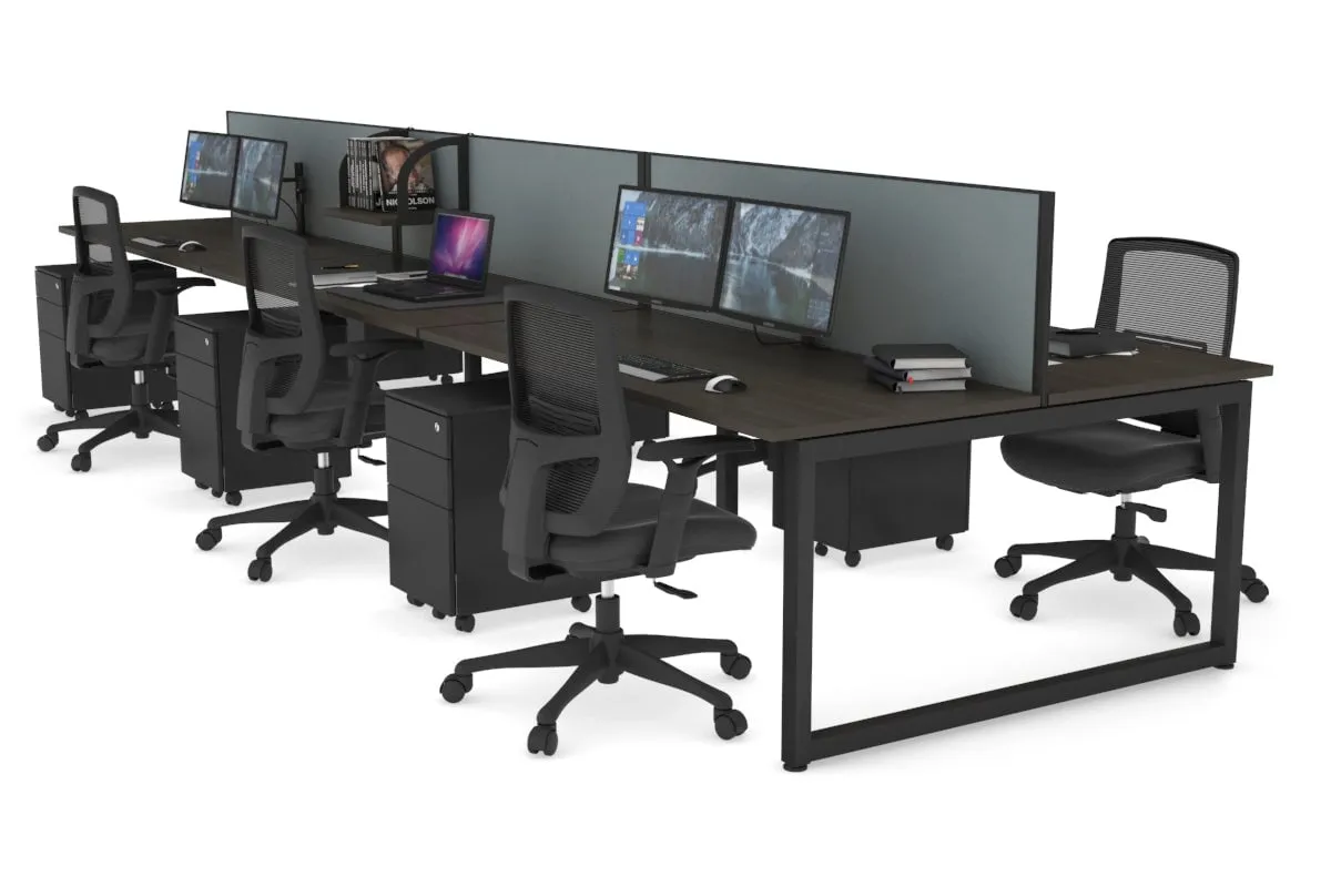 Quadro Loop Legs 6 Person Office Workstation [1400L x 700W]