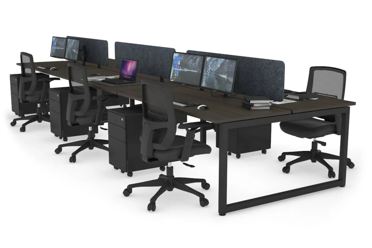 Quadro Loop Legs 6 Person Office Workstation [1400L x 700W]