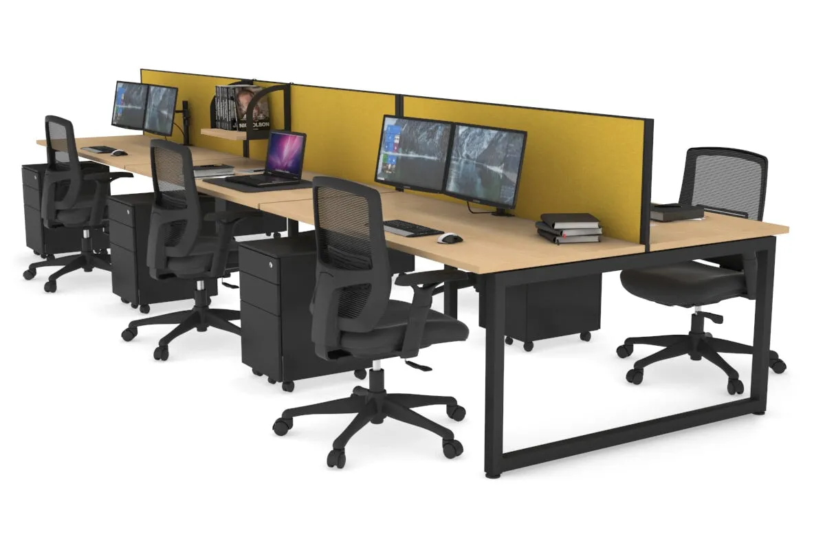 Quadro Loop Legs 6 Person Office Workstation [1400L x 700W]