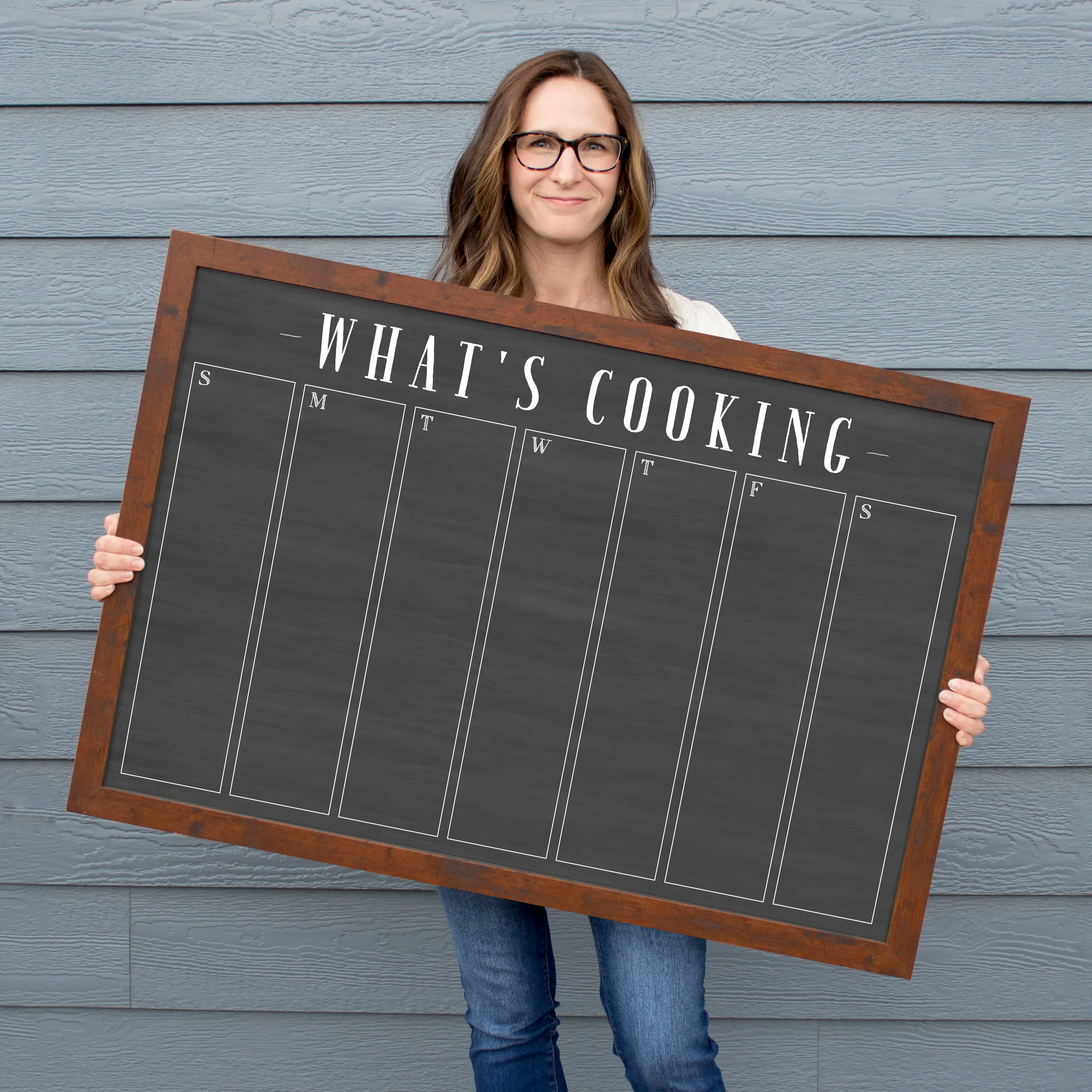 Weekly Framed Chalkboard Calendar | Horizontal Swanson